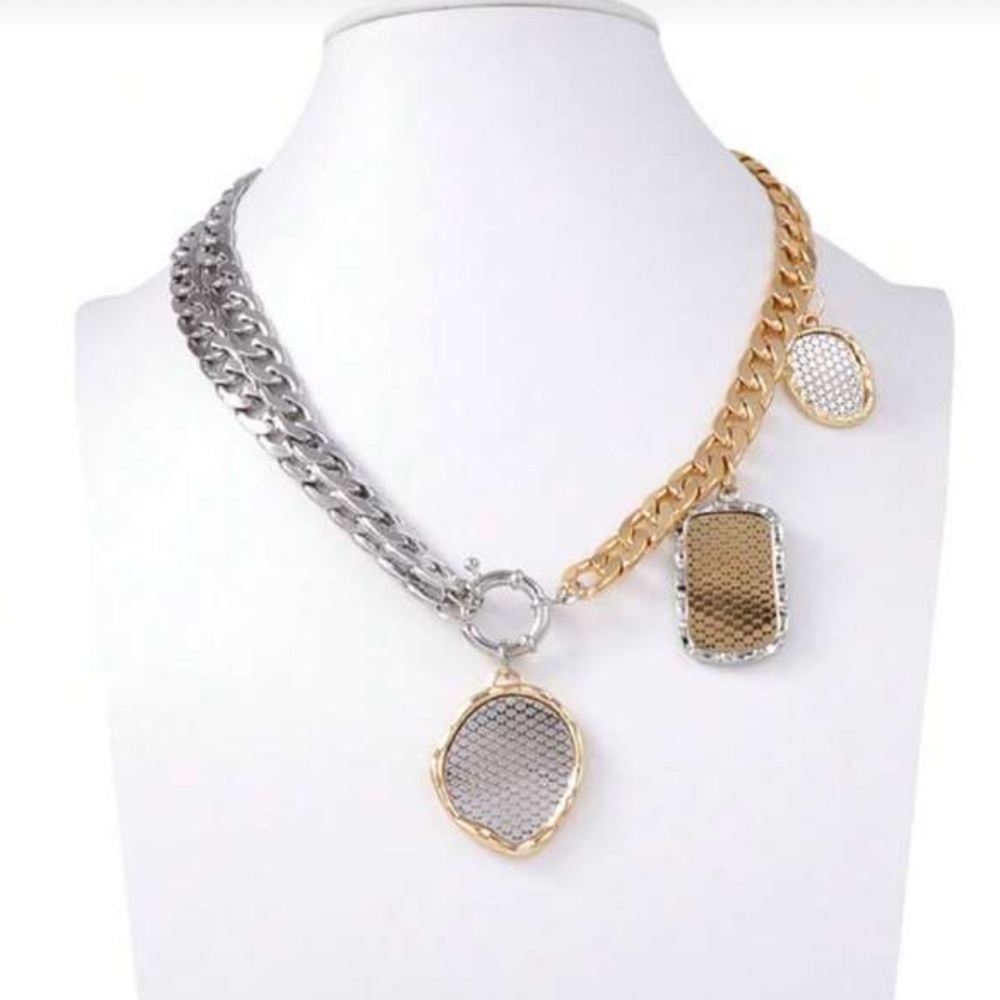 The Verona Dual-Tone Medallion Necklace